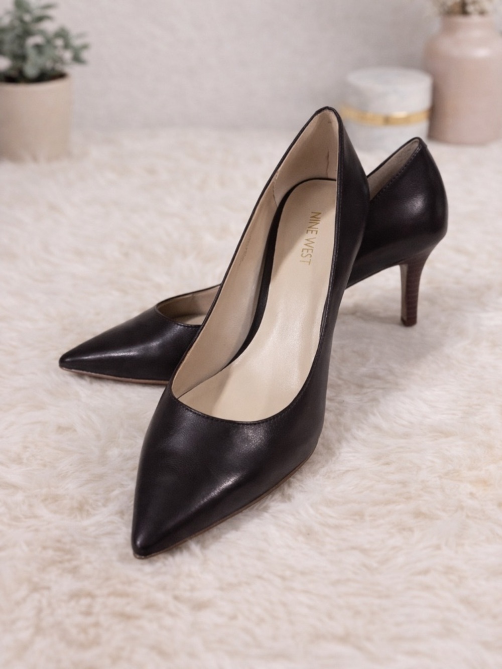Nine West Dark Brown Pointed Toe Pumps